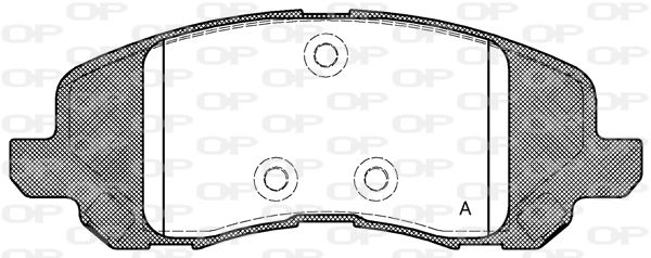 OPEN PARTS Piduriklotsi komplekt,ketaspidur BPA0804.20